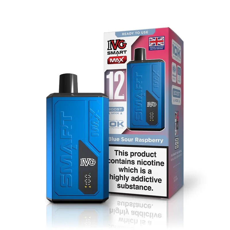 IVG Smart Max 10K Disposable Pod Kit - Eliquid Base - Blue Sour Raspberry
